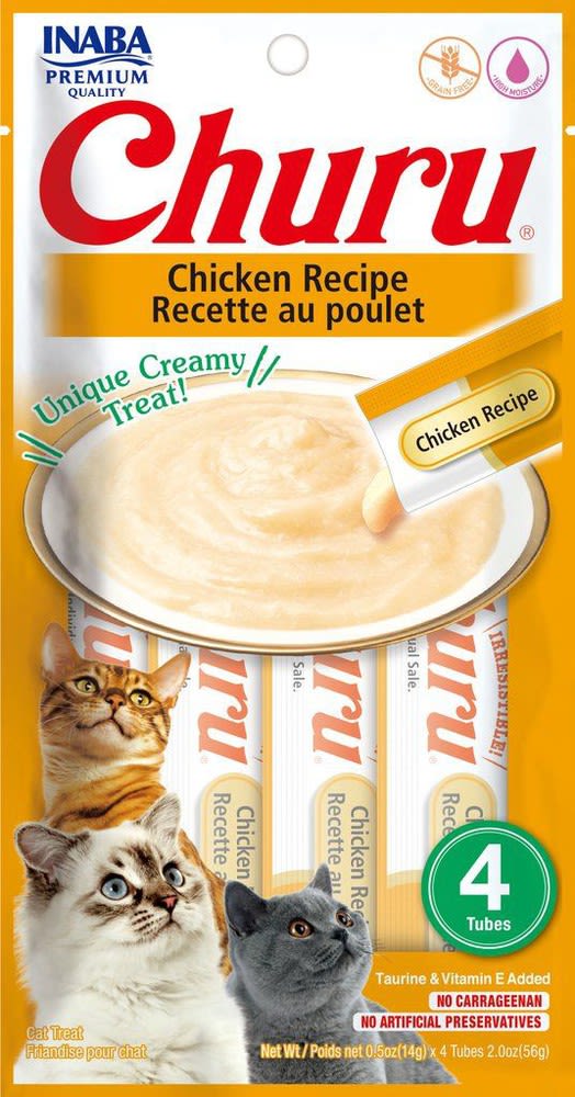 CHURU CAT CHICKEN 14GR/4 TUBES