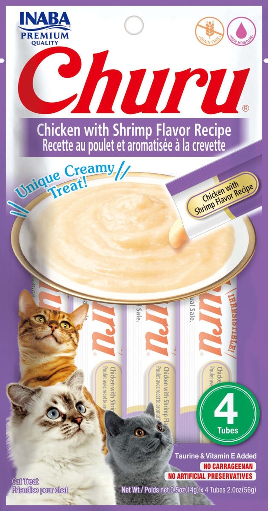 CHURU CAT CHICKEN/SHRIMP 14GR/4
TUBES