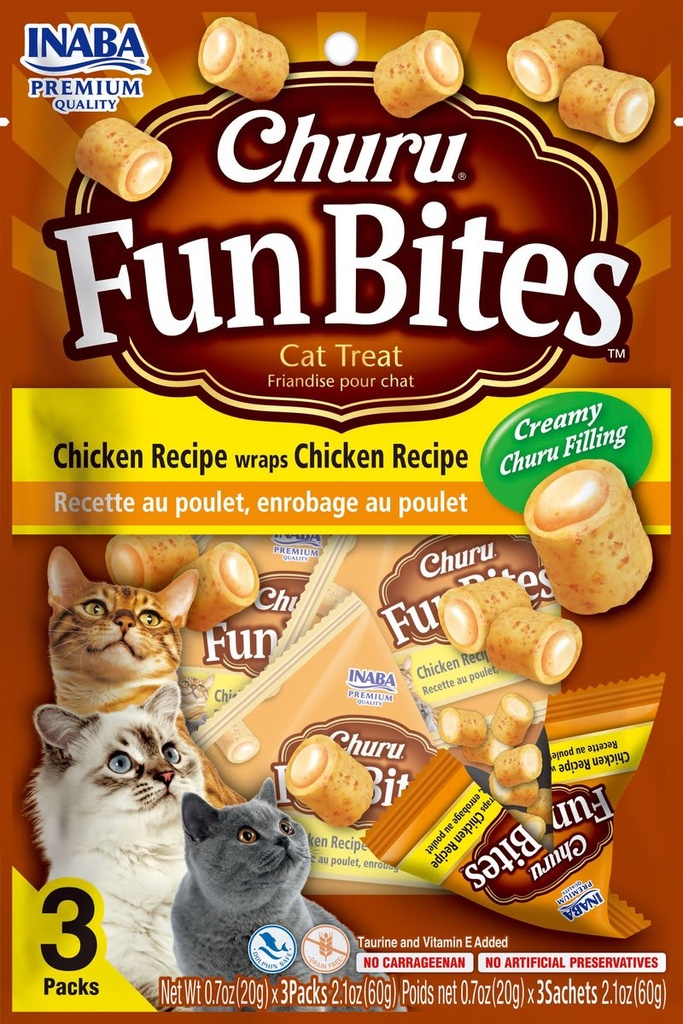 [PH-COM0017] FUN BITES CAT CHICKEN 20GR X3 PACKS