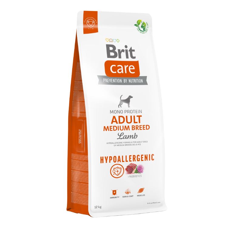 [PH-COM0065] BRIT CARE DOG HYPOALLERGENIC ADULT MEDIUM BREED LAMB 12 KG
