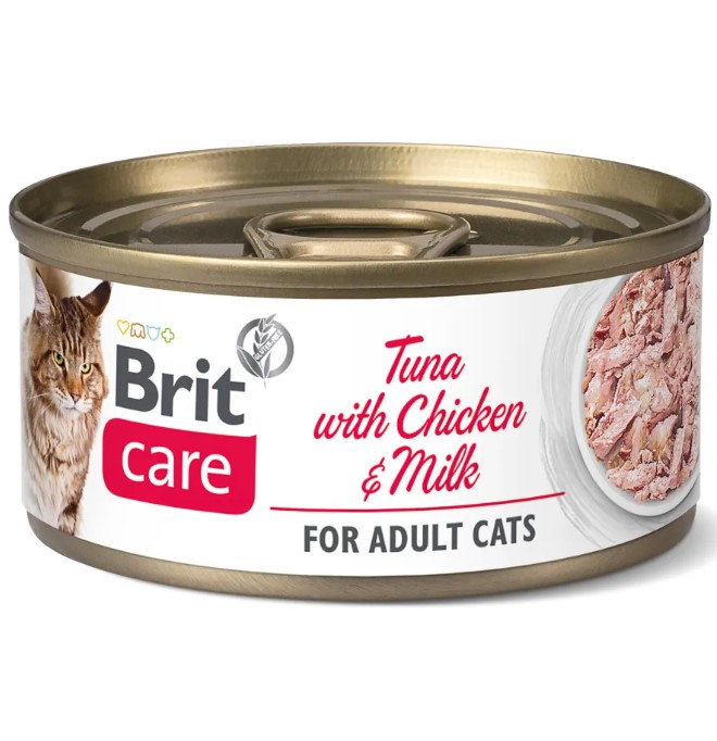 BRIT CARE CAT TUNA WITH CHICKEN AND MILK 70 GR