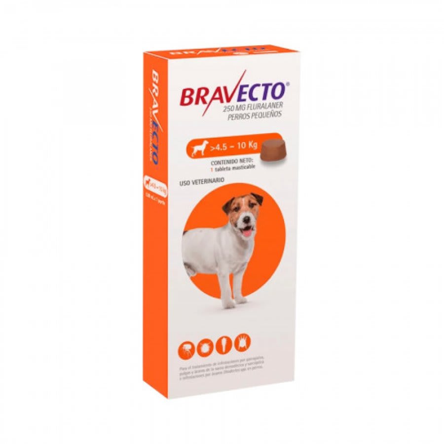 BRAVECTO 4.5 A 10 KG - CONTROL DE PULGAS, GARRAPATAS Y ÁCAROS 
