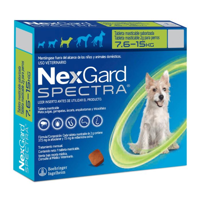 [PH-FAR0008] NEXGARD SPECTRA DE 7.6 A 15 KG PASTILLA X UND