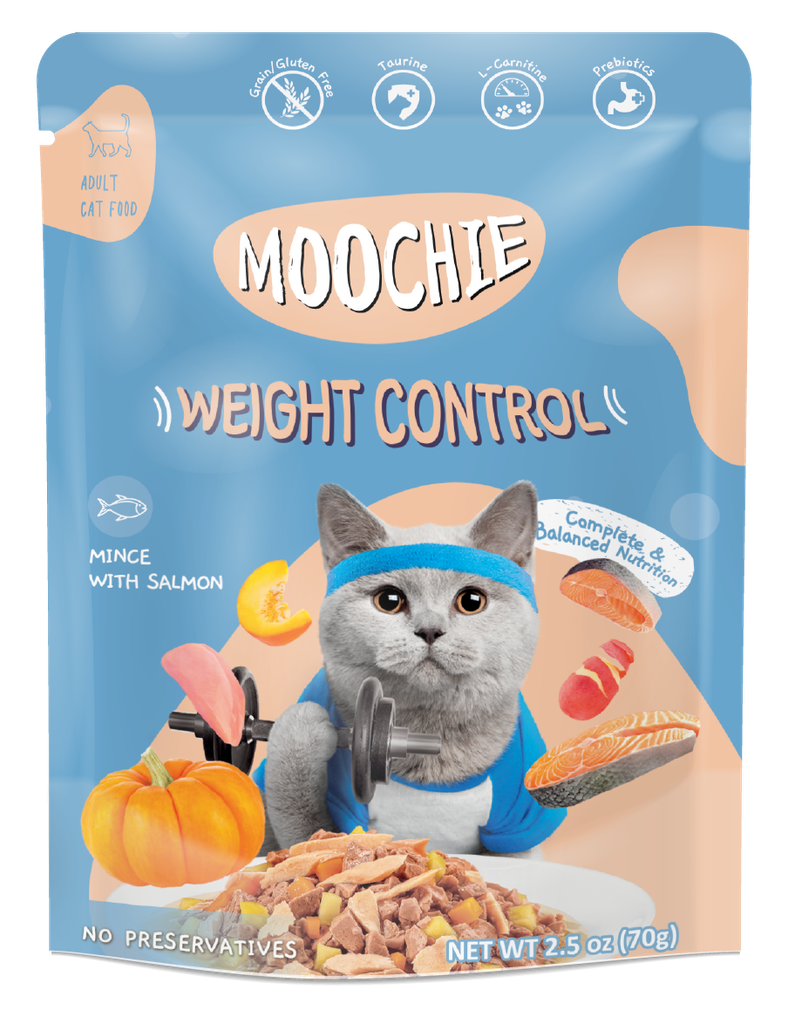 MOOCHIE CAT WEIGHT CONTROL WITH SALMÓN 70 GR