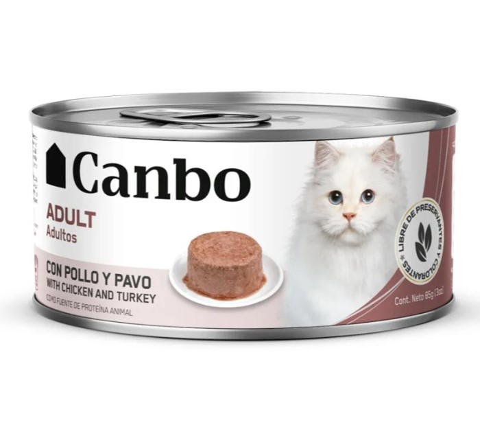 CANBO CAT PATE POLLO Y PAVO AD LTA 85GR