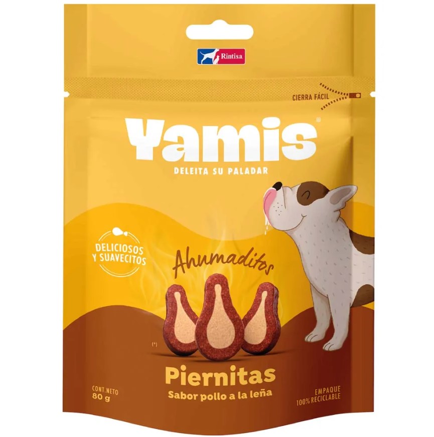 YAMIS PIERNITAS SB POLLO A LA LEÑA TRZ AD 80GR