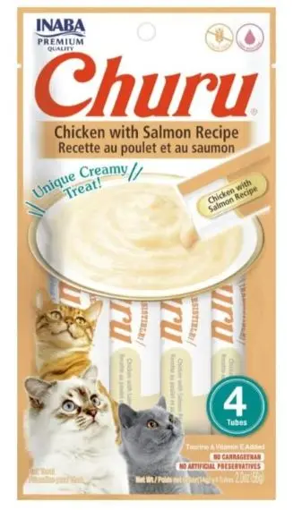 CHURU CAT CHICKEN AND SALMON 14GR/4 TUBES