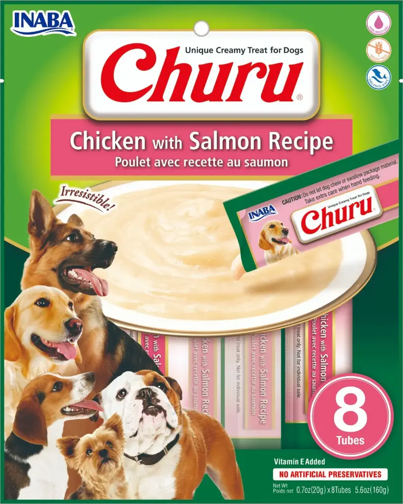 [PH-COM0205] CHURU DOG CHICKEN/SALMON 20GR/8 TUBES