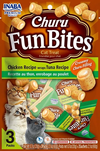 [PH-COM0015] FUN BITES CAT CHICKEN/TUNA 20GR
X3