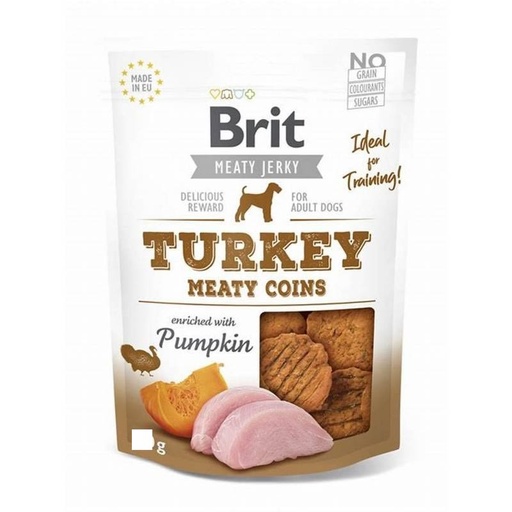 [PH-COM0084] BRIT JERKY TURKEY MEATY COINS 80 G