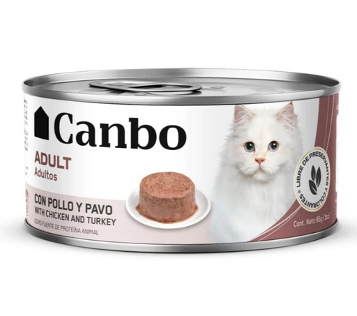 [PH-COM0128] CANBO CAT PATE POLLO Y PAVO AD LTA 85GR