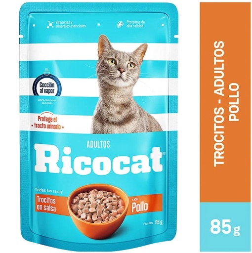 [PH-COM0132] RICOCAT TROC SB POLLO AD POUCH 85GR
