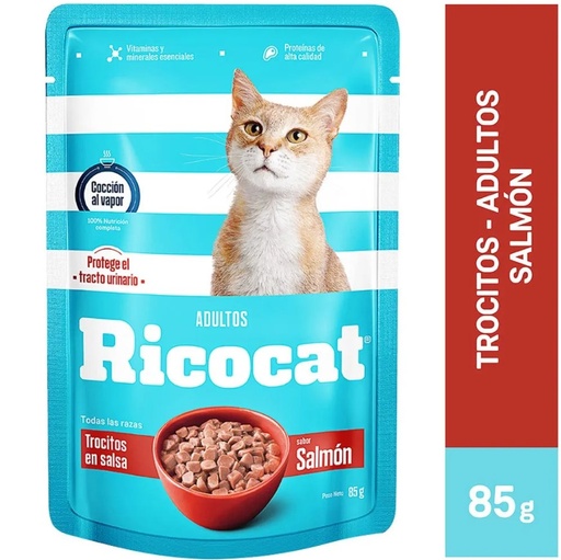 [PH-COM0133] RICOCAT TROC SB SALMON AD POUCH 85GR