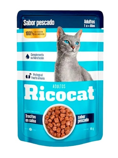 [PH-COM0135] RICOCAT TROC SB PESCADO AD POUCH 85GR