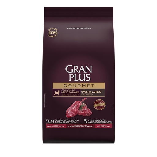 [PH-COM0180] GRAN PLUS GOURMET PERRO MEDIANO Y GRANDE SABOR OVEJA Y ARROZ X 3KG