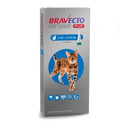 [PH-FAR0016] BRAVECTO PLUS GATO 2.8 A 6.25KG