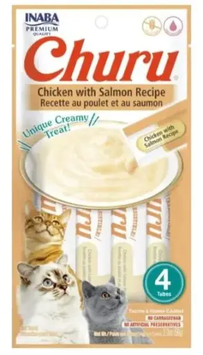[PH-COM0197] CHURU CAT CHICKEN AND SALMON 14GR/4 TUBES