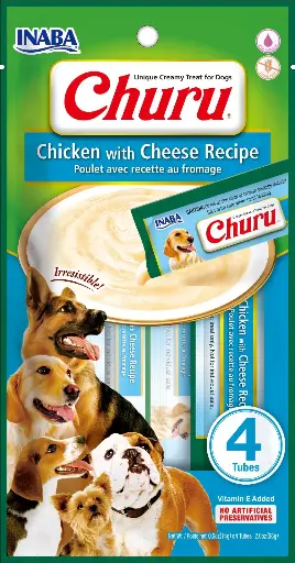 [PH-COM0203] CHURU DOG CHICKEN/CHEESE 14GR/4 TUBES