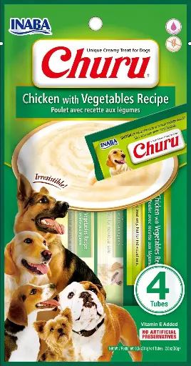 [PH-COM0204] CHURU DOG CHICKEN/VEGETAL 14GR/4 TUBES